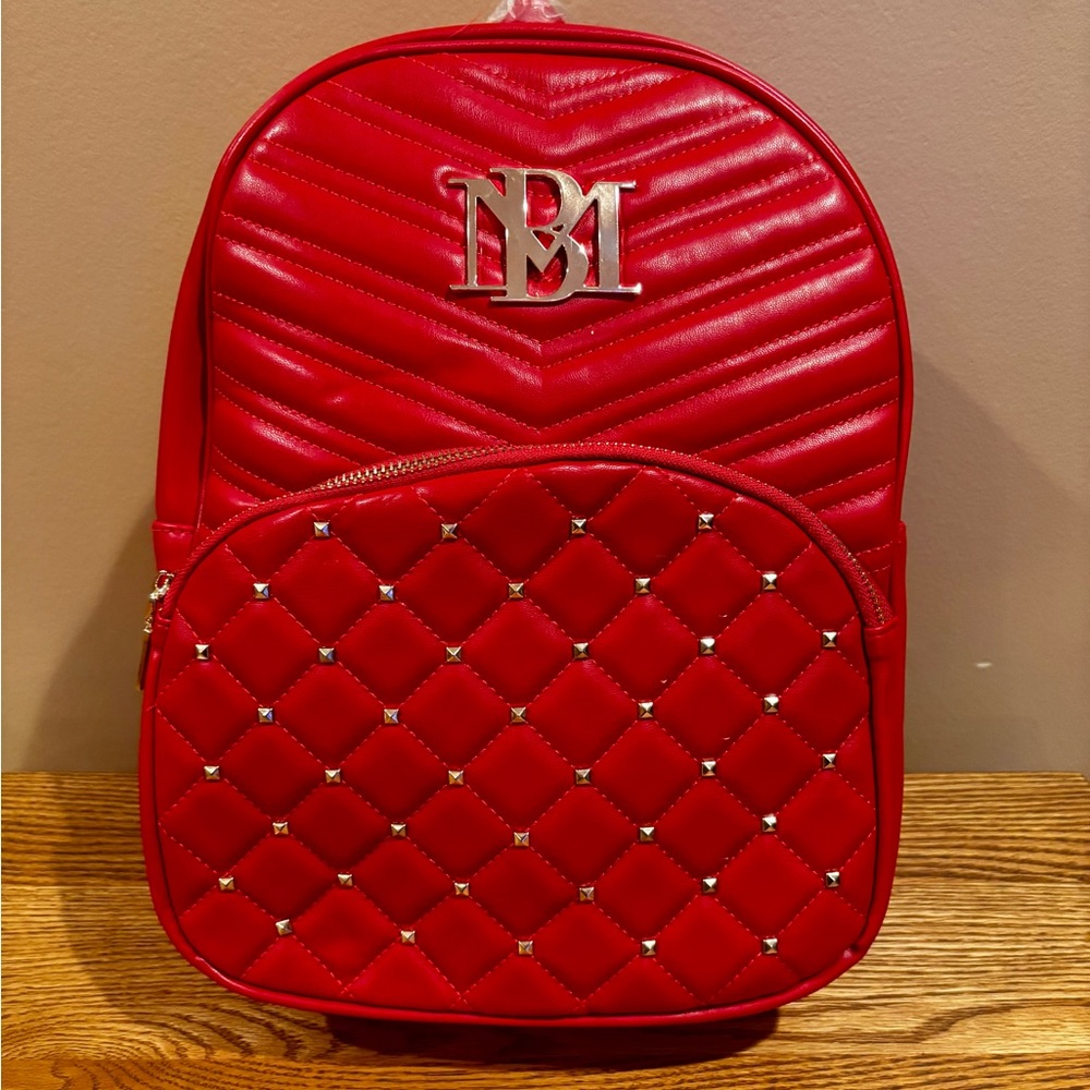 NWT BADGLEY MISCHKA Backpack
Red studded quilted backpack